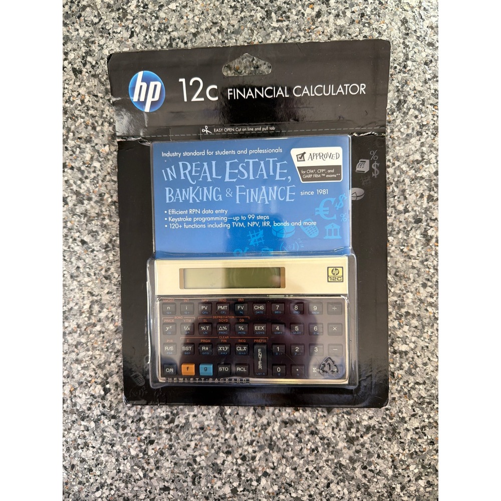 HP 12c Financial Calculator RPN 120 Functions Real Estate Banking 12C#ABA New